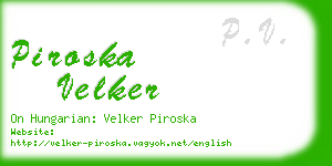 piroska velker business card